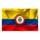 Bandera Colombia Con Escudo 1mtr X1.5mt Exterior Grande