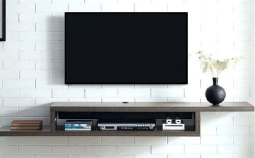 Mueble Flotante De Tv Hasta 42 Con Sus Fijaciones 90cm Aq