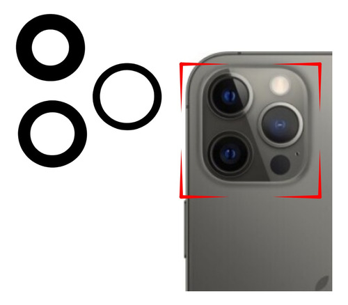 Vidrio Lente Camara Repuesto Compatible iPhone 12 Pro Max +