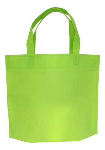 50 Bolsas De Friselina Planas Verde Manzana 25x30x10cm