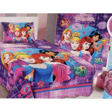 Plumón Cobertor Sabana Disney Reversible Sirenita 1,5 Algodo