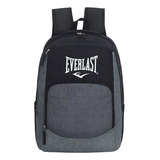 Mochila Everlast Escolar Reforzada Urbana Porta Notebook Color Gris Diseño De La Tela Liso