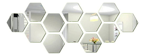 Espejo Hexagonal Pack Kit 12 Uni. Decoración Oferta!