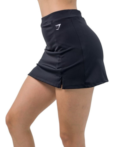 Falda Short Gym Sharkk Deportiva Línea A Dama Uni Fit Negro