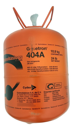 Gas Refrigerante R404a Boya De 10.9 Kilos Marca Genetron 