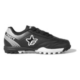 Botines Pista Footy 3005b Negro Blanco Niño