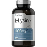 L-lisina Potente 250 Capsulas 1,000mg Aminoacido Eg Ll20
