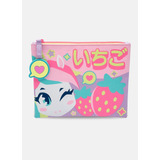 Necessaire Pequena Unicórnio Kawaii Puket Cor Rosa-chiclete