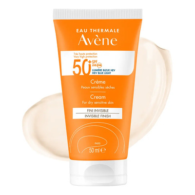 Protector Solar Avène Crema Sin Color SPF50, 50ml | Envío gratis