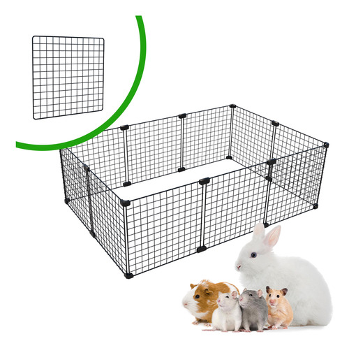 Cercado Para Porquinho Índia Hamster Twister 60x90 Malha 2,5 Cor Branco