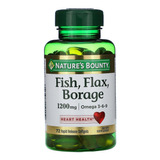 Fish Flax, Borage Peixe Linhaça Borragem 1200 Mg 72 Cáps