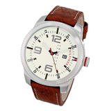 Reloj Tommy Hilfiger Graham Th 1791013 Correa Piel Cafe Color De La Correa Marrón Oscuro Color Del Bisel Plateado Color Del Fondo Crema