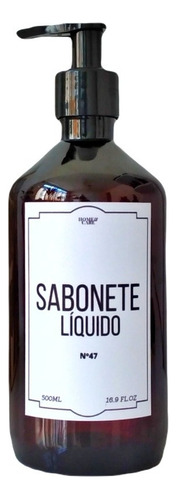 Frasco Sabonete Liquido Pet Ambar 500ml Saboneteira