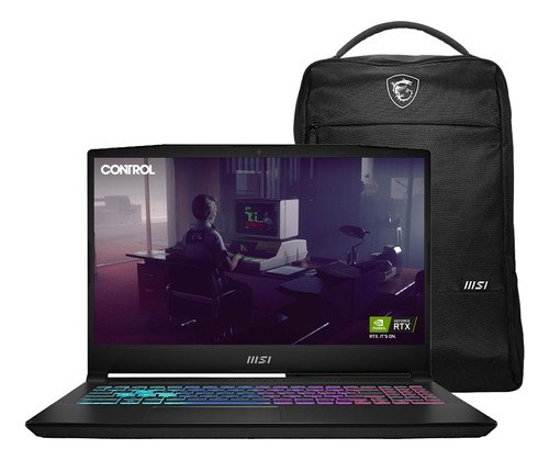 Laptop Gamer Msi Rtx 4050 6gb Ryzen 7 16gb 512gb + Mochila Color Negro