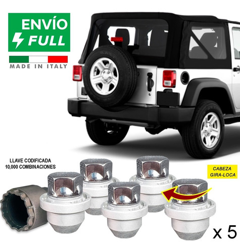 Tuercas Seguridad Jeep Wrangler Jk Unlimited Rubico 4x4