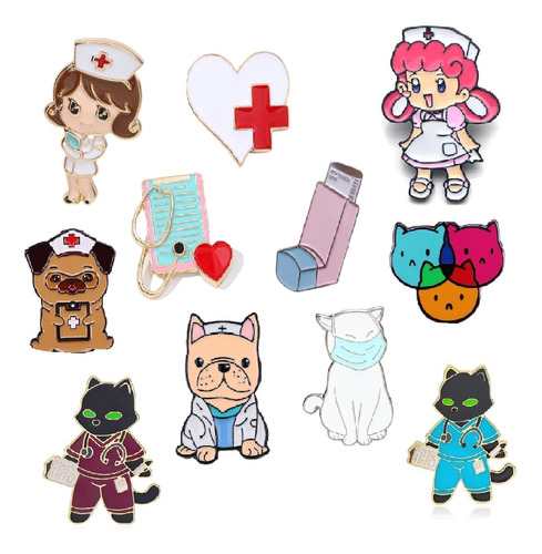 Pins Enfermería, Broche Enfermería, Diseño Enfermera Doctor