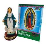 Virgen De La Medalla Milagrosa En Porcelana 11cm + Rosario