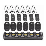 6 Motorola Clp1010 Radio De Dos Vías Walkie Talkies W / 6-ca