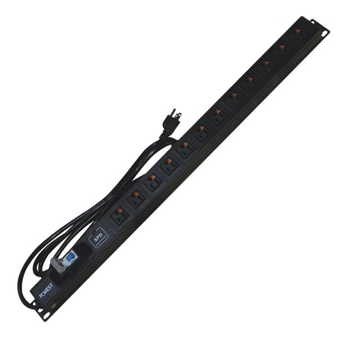 Pdu O Multitoma Para Rack De 12 Salidas Marca Powest