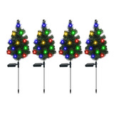 Lámpara Solar Para Árbol De Navidad, Decoración De Jardín, 4