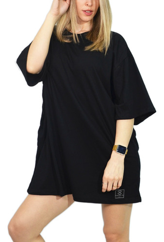 Remeron Oversize Largo Grande Liso Remera Amplio Manga Corta