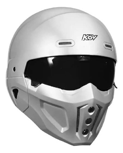 Casco Modular Blanco Para Moto Certificado Ece M