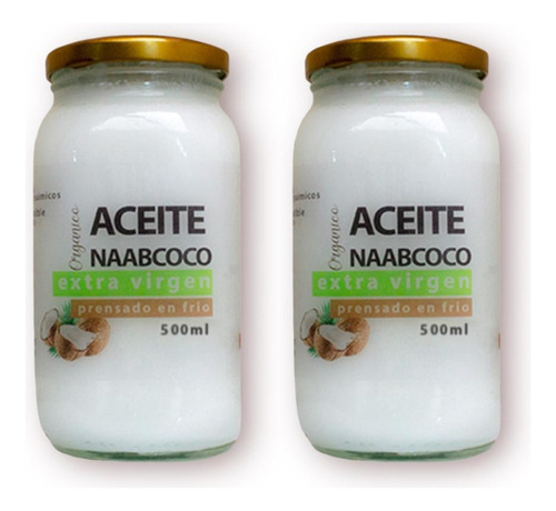 Aceite De Coco Puro 500ml X2un - mL a $99