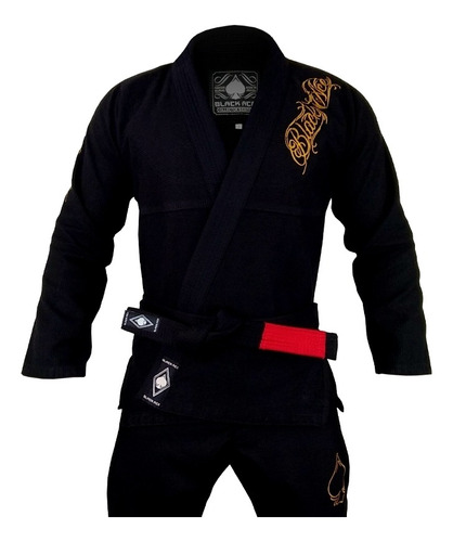 Kimono Black Ace Player Gold - Preto