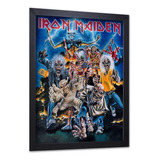 Quadro Com Moldura Decor Iron Maiden 51 Tamanho A2 60x42cm