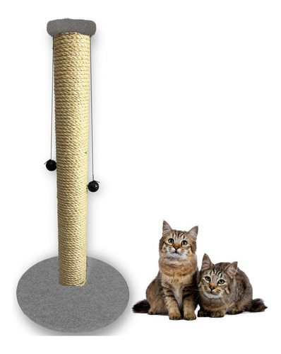 Arranhador Para Gatos Torre 86cm G Com Brinquedo Em Carpete