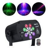 Mini Raio Laser Led Rgb E Uv Canhão Strobo Com Controle