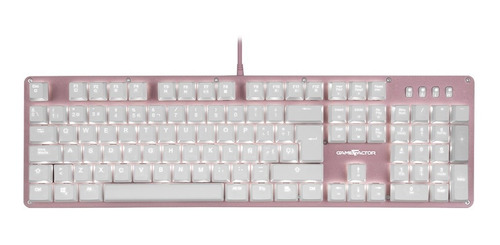 Teclado Game Factor Kbg400 Rosa Switch Azul Kbg-400-pk-bl