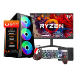 Pc Gamer Completo Amd Ryzen 5 4600g, 16gb Ddr4, Ssd 480gb