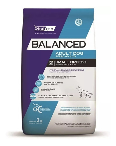 Vital Can Balanced Adulto 3 Kg Small Breed Envio Caba