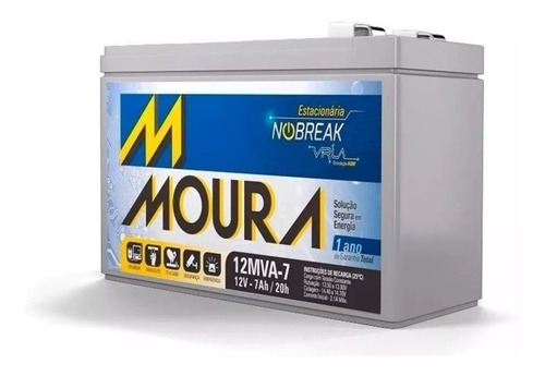 Bateria Moura 12mva-7 12v/7ah Ups Apc/eaton/polaris/vertiv