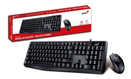 Combo Teclado + Mouse Genius Km-170 Color Negro 