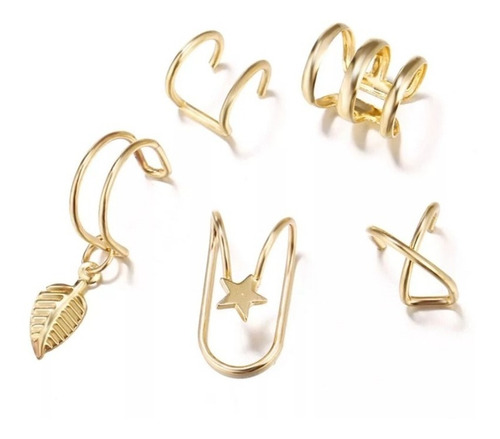 Brincos Kit Piercing Fake Conch 5 Peças  Juliette Ear Cuff