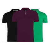Kit 3 Camisas Polo Slim Ogochi Premium Original - Promoção