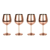 Copas De Vino Tinto De Metal, 4 Piezas, Accesorios De Cocina