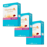 Kit Com 3 Vitamina D3 10.000 Ui Com 30 Cápsulas