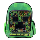 Mochila Espalda Minecraft 16 Pulgadas Cresko Sharif Express Color Verde