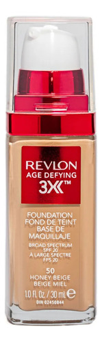 Revlon Maquillaje Age Defying 3x Spf 20 Tono 50 Honey Beige