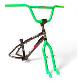 Quadro Bicicleta Bmx Aro 20 Kit Completo C/garfo Guidão Mesa