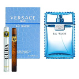 Versace Eau Fraiche 200ml Caballerooriginal+perfume Cuba35ml