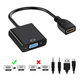 Adaptador Convertidor Hdmi Activo A Vga Hembra A Hembra