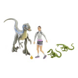 Velociraptor Blue Set Jurassic World Camp Cretaceous Con Yaz