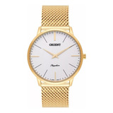 Relógio Masculino Orient Slim Mgsss005 S1kx Safira Dourado