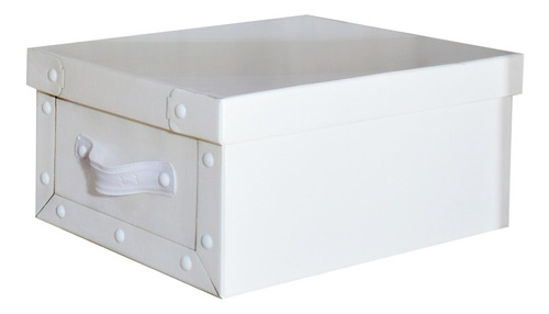 Caja Baulera Blanca Organizadora Grande 48x36x22cm 