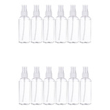 Set 12 Botella De Viaje Pulverizador 75 Ml Transparente