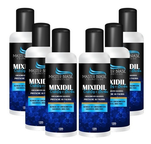 Mixidil Cabelo&barba 120ml Kit Com 6 Unidades 